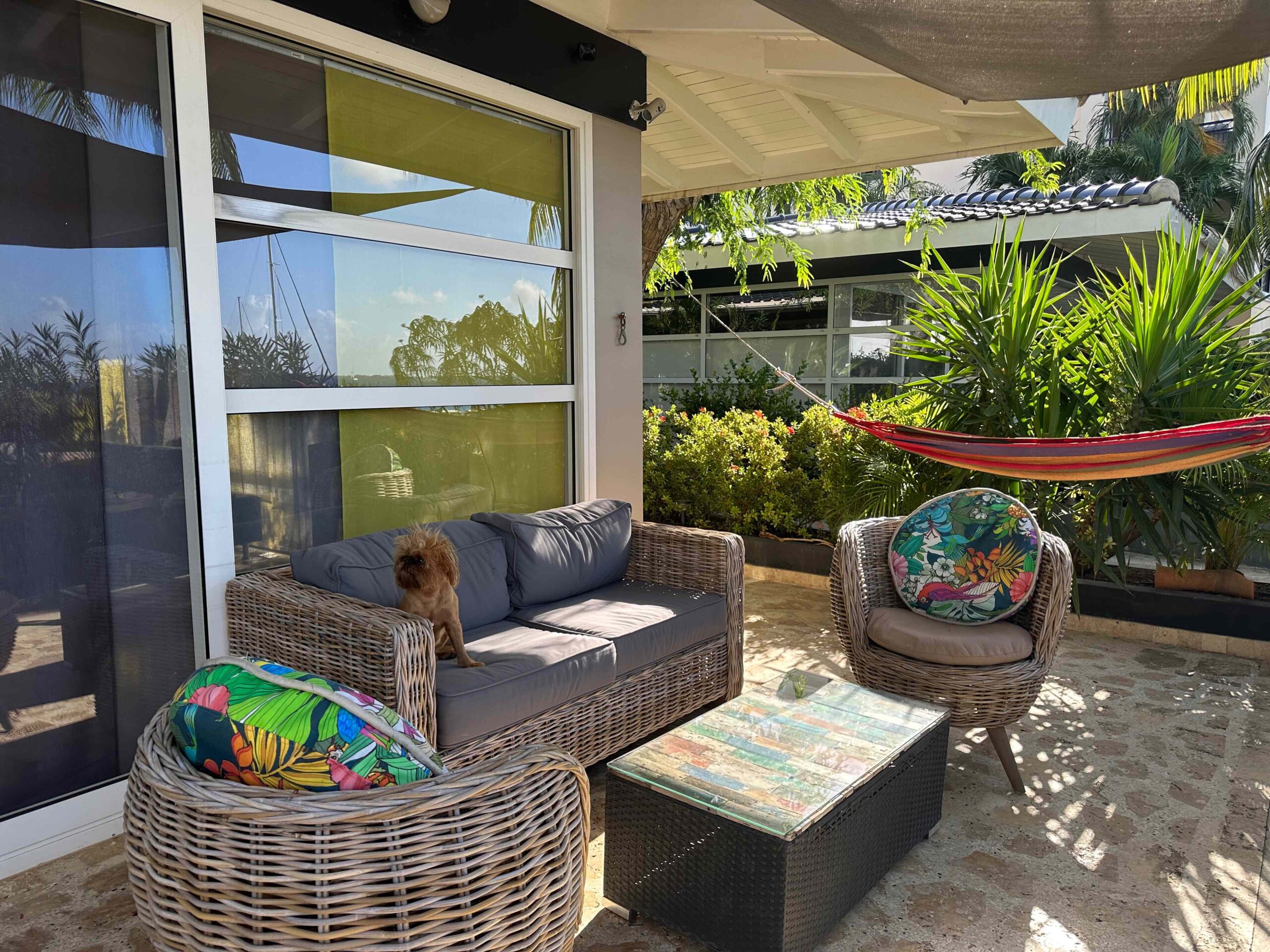 Outdoor patio and terrace area Villa Trepanier