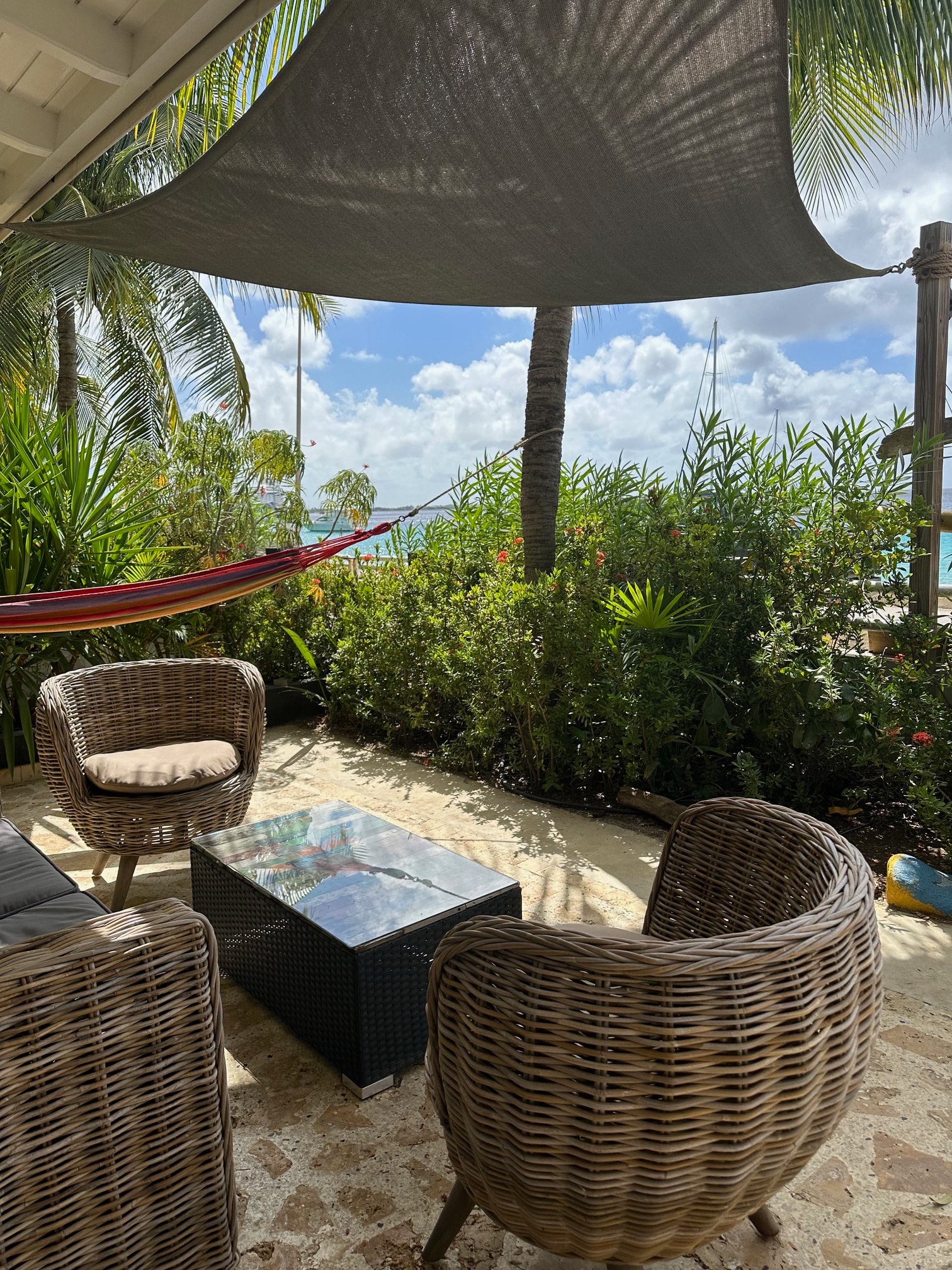 Outdoor patio and terrace area Villa Trepanier